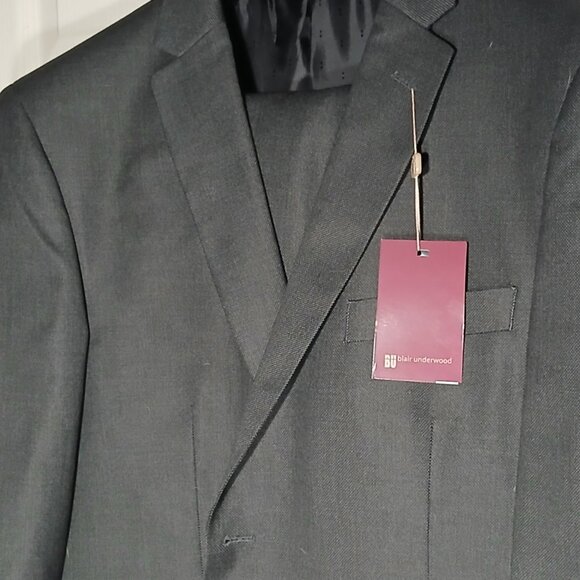 NWT Blair Underwood Black 2-Piece Suit 50L Jacket 45W Pants $169 Retail - Picture 2 of 14